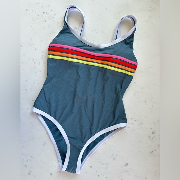 Rip Curl Other - NWOT Rip Curl Wave Shapers Stripe Cheeky One Piece